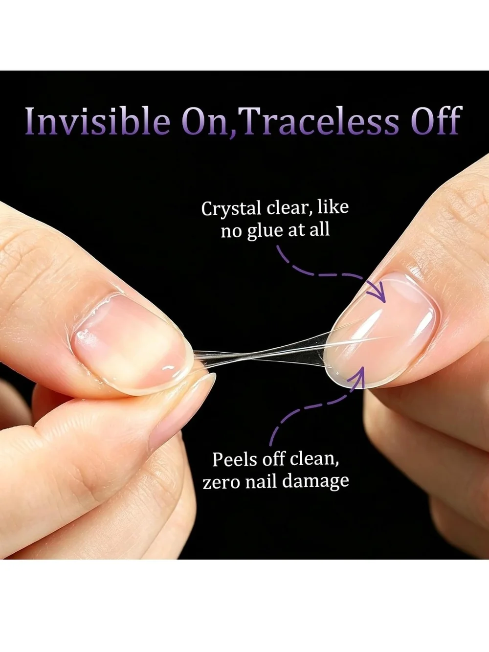 960pcs Nail Adhesive Tabs 0.3mm Super Sticky Nail Glue Stickers